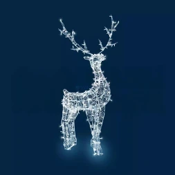 Светодиодная фигура Олень ажурный 1,9 м., динамика, белый, (OL82)