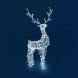 Светодиодная фигура Олень ажурный 1,9 м., динамика, белый, (OL82)