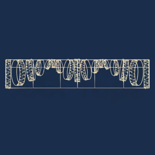 Светодиодная перетяжка Золотая коллекция 5*1 м., 220В, (KPN-037-0001)