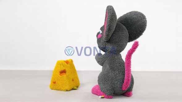 Топиари Мышка с сыром — газон Есо