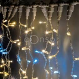 Светодиодный занавес 2,0х1,5м флэш, прозрачный провод