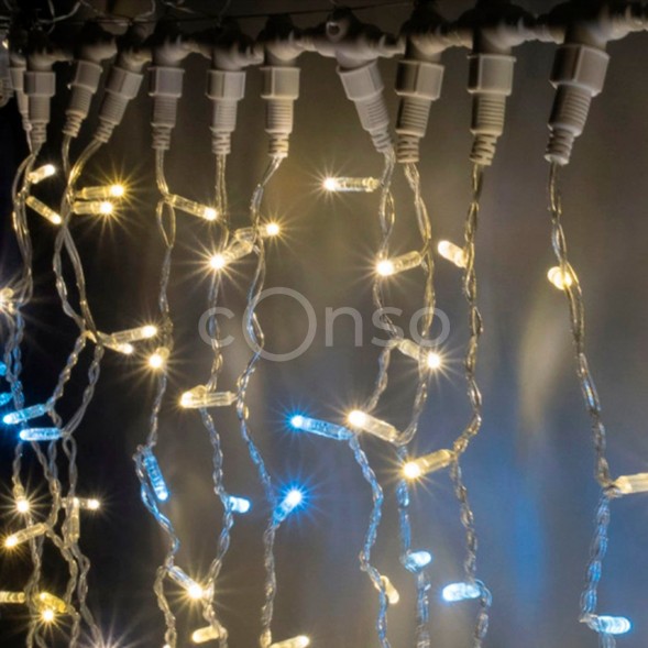 Светодиодный занавес 2,0х1,5м флэш, прозрачный провод