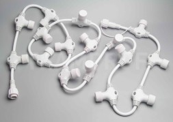Соединительная шина, 2 pin, Т-коннектор, 2 м, 16 разъемов, белый