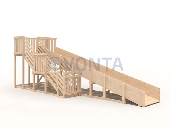 Зимняя горка IgraGrad Snow Fox скат 8 м без окраски