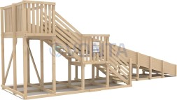 Зимняя горка IgraGrad Snow Fox скат 8 м без окраски