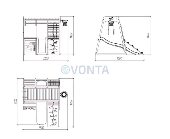 Детский комплекс Савушка Непоседа 4 nero