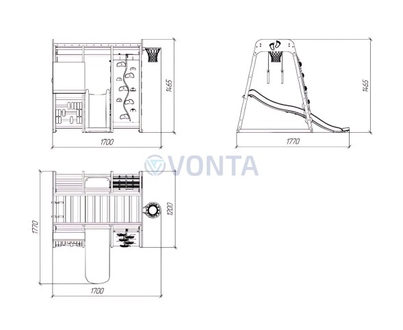 Детский комплекс Савушка Непоседа 4 nero