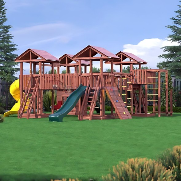 Детская деревянная игровая площадка для улицы дачи CustWood Active 16