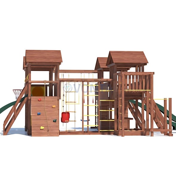 Детская деревянная игровая площадка для улицы дачи CustWood Active 16