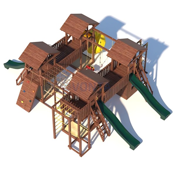 Детская деревянная игровая площадка для улицы дачи CustWood Active 16
