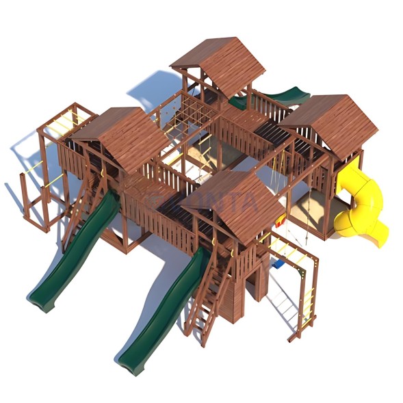 Детская деревянная игровая площадка для улицы дачи CustWood Active 16