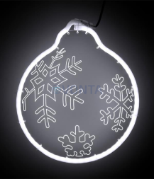 Светодиодная фигура Шар из акрилайта 30*30 см., 220В, холодное белое свечение, (HFS2-2W)