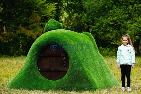 Топиари дом сказочный, h=190см- газон Premium