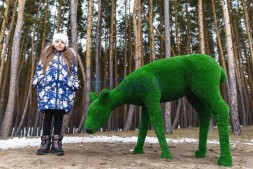 Топиари композиция олени, семья Черничная, 4 шт — газон Eco + Premium