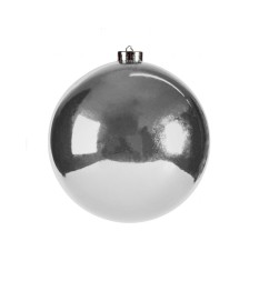 Шар глянцевый, серебряный, 10 см, 12 см, 15 см, 18 см, 20 см, 25 см, 30 см, 35 см, 40 см