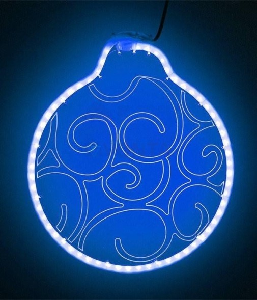 Светодиодная фигура Шар из акрилайта 30*30 см., 220В, синее свечение, (HFS3-2B)