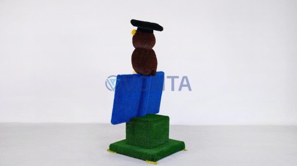 Топиари композиция сова на книге, h=180см – газон Есо