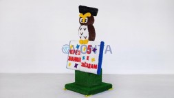 Топиари композиция сова на книге, h=180см – газон Есо