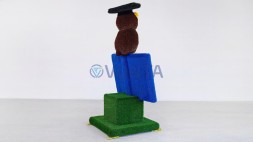 Топиари композиция сова на книге, h=180см – газон Есо