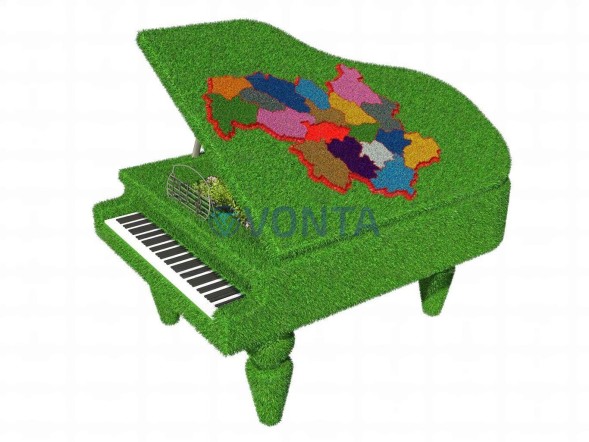 Топиари рояль, карта, h=100 см — газон Eco