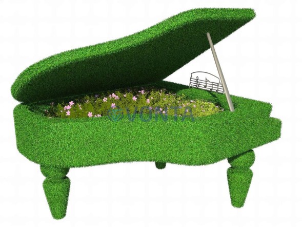 Топиари рояль, карта, h=100 см — газон Eco