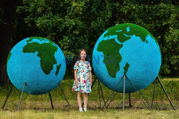 Топиари композиция глобус, 2 шт — газон Eco