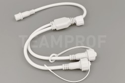 Разветвитель, 2 pin, 1-2, белый