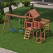 Детская площадка CustWood Junior Color JC9 с деревянной крышей