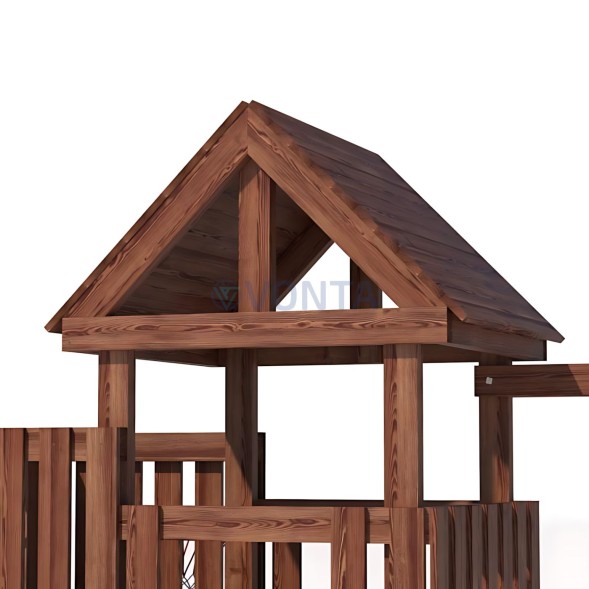 Детская площадка CustWood Junior Color JC9 с деревянной крышей