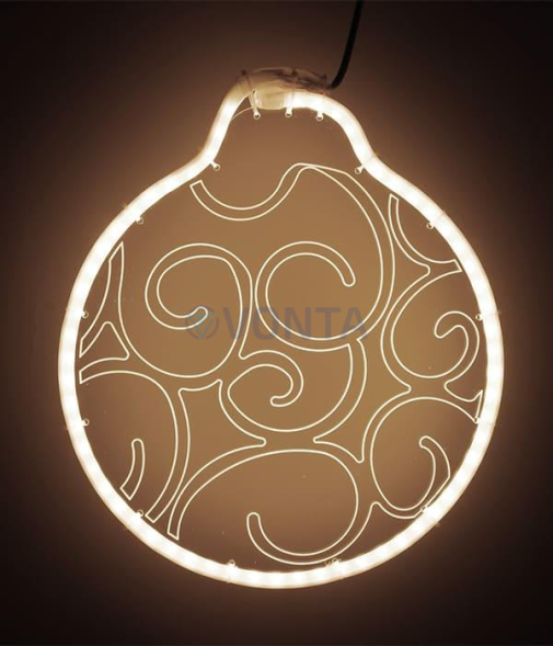 Светодиодная фигура Шар из акрилайта 30*30 см., 220В, теплое белое свечение, (HFS3-2WW)