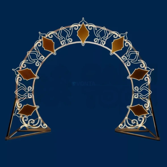 Светодиодная арка Королевская 4.37*3 м., теплый-белый, (ARK-012-1001)