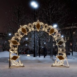 Светодиодная арка Королевская 4.37*3 м., теплый-белый