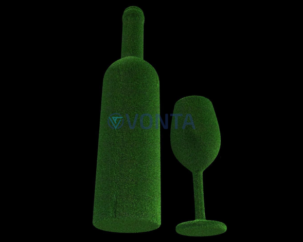 Топиари композиция бутылка вина с бокалом-газон Eco