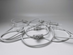 Шина, 2 pin, Т-коннектор, 5 м, 5 разъемов, белая