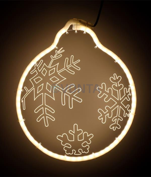 Светодиодная фигура Шар из акрилайта 30*30 см., 220В, теплое белое свечение, (HFS2-2WW)