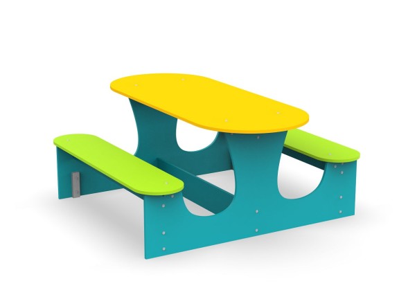 Стол со скамейками «Овал», 130.09