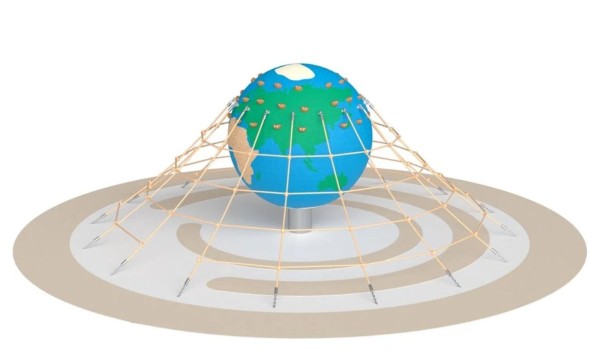 Сфера-планета с канатами