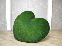 Топиари сердце объемное,h=100см,газон Есо