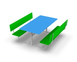 Стол со скамейками и спинкой, 130.06.01