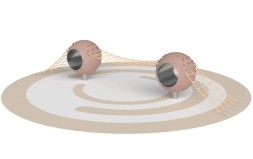 Сферы с канатами и тоннелем