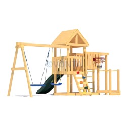 Детская площадка CustWood Junior J9 с деревянной крышей
