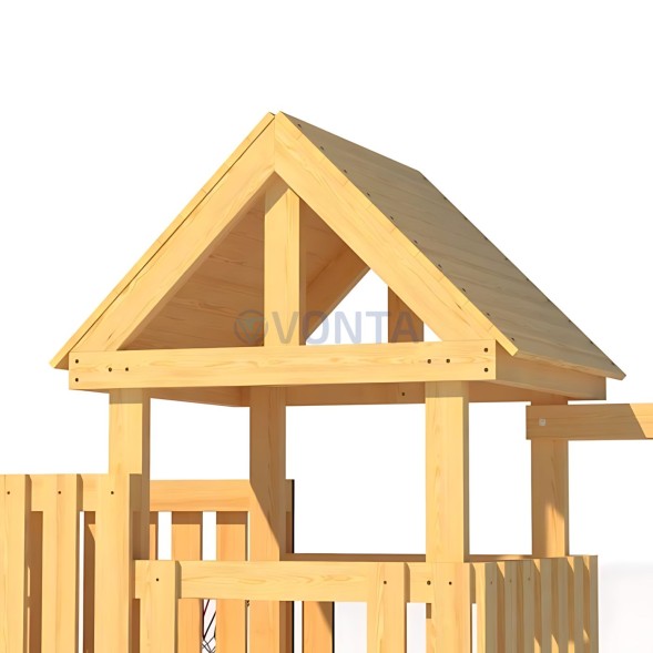 Детская площадка CustWood Junior J9 с деревянной крышей