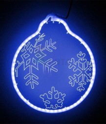 Светодиодная фигура Шар из акрилайта 30*30 см., 220В, синее свечение, (HFS2-2B)