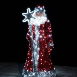 Светодиодная фигура из мишуры Дед Мороз 2 м., (3DGR89)