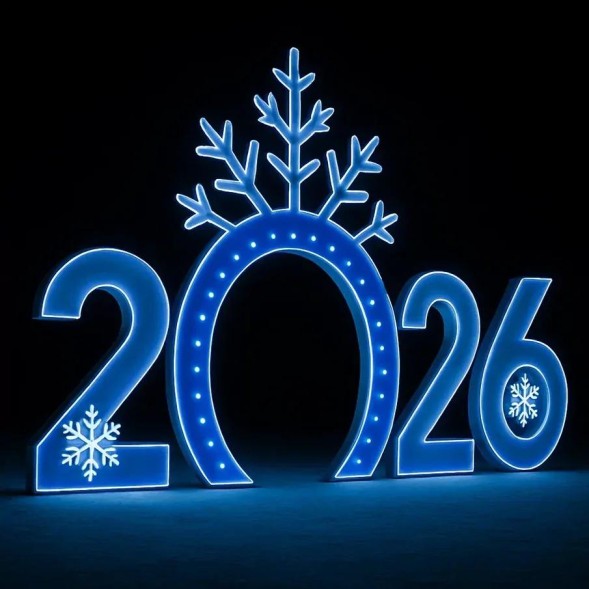 Светодиодные цифры "2026" 200 см.
