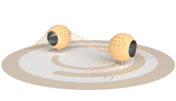 Сферы с канатами и тоннелем