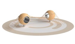 Сферы с канатами и тоннелем