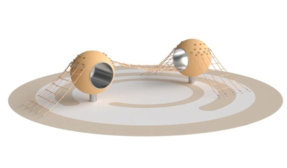 Сферы с канатами и тоннелем