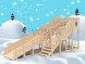 Детская деревянная зимняя горка IgraGrad Snow Fox скат 5.9 м без окраски