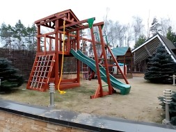Деревянная детская площадка для дачи Igragrad Панда Фани Gride с рукоходом